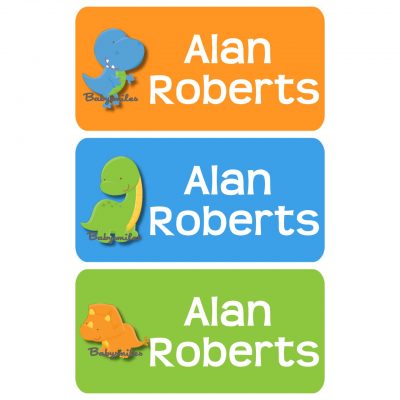 Adorable Dinosaurs Clothing Tags Labels
