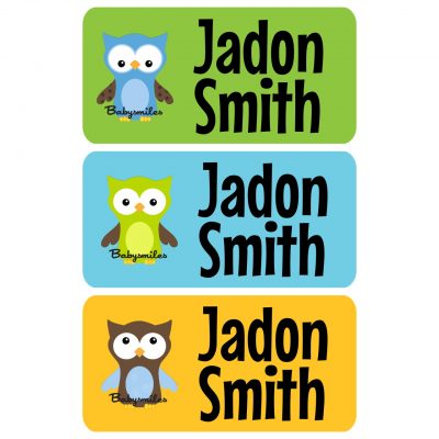 Adorable Owl Boy Clothing Tag Labels