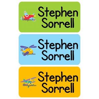 Airplanes Clothing Tag Labels