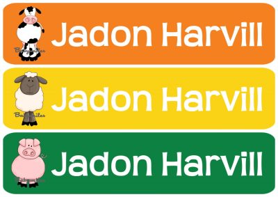 Animal Farm Friends Iron On Clothing Labels