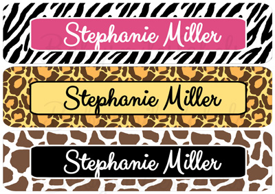 Animal Print Iron On Labels