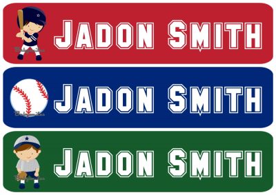 Baseball Allstars Iron On Clothing Labels