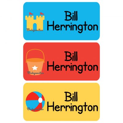 Beach Fun Clothing Tag Labels