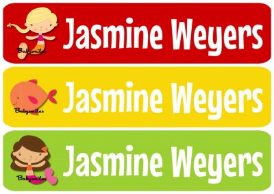 Beautiful Mermaids Rectangle Personalized Name Labels