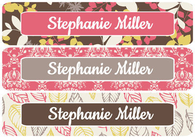 Stephanie Rectangle Personalized Name Labels