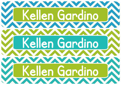 Boy Chevron Iron On Labels