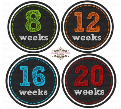 Vicki - Boy Chalkboard Mama to Be Photo Stickers