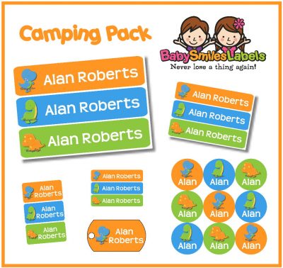Adorable Dinosaurs Camp Labels Pack