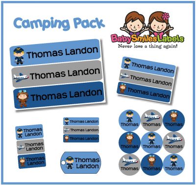 Airplane Pilot Camp Labels Pack