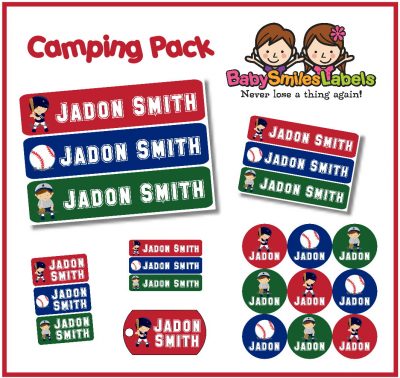 Baseball Allstars Camp Labels Pack
