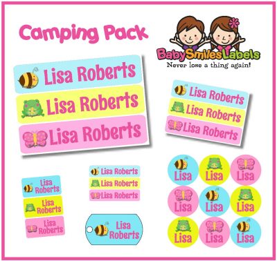 Beautiful Nature Camp Labels Pack