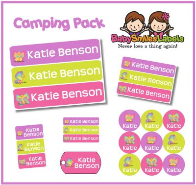Beautiful Butterfly Camp Labels Pack