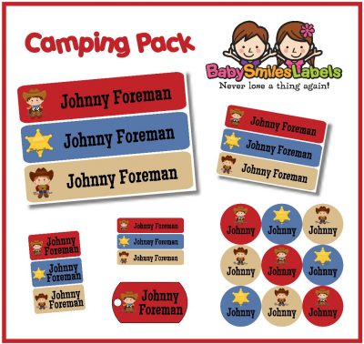 Cool Cowboys Camp Labels Pack
