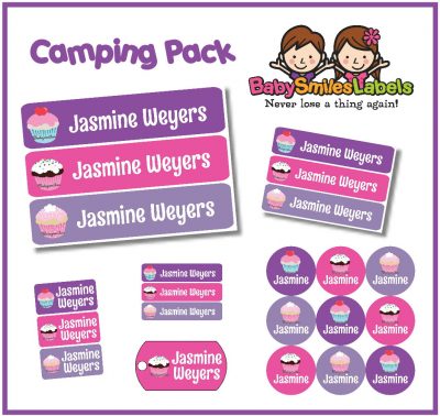 Sweet Cupcakes Camp Labels Pack