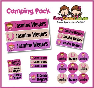 Lil Cool Cowgirls Camp Labels Pack