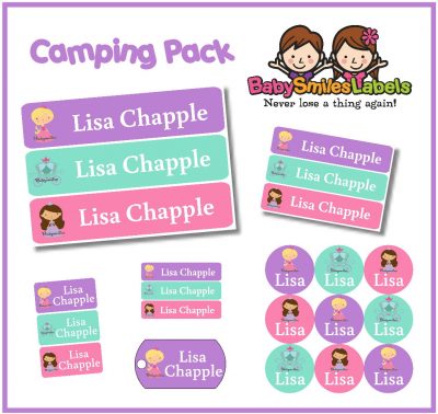 Cute Princess Camp Labels Pack