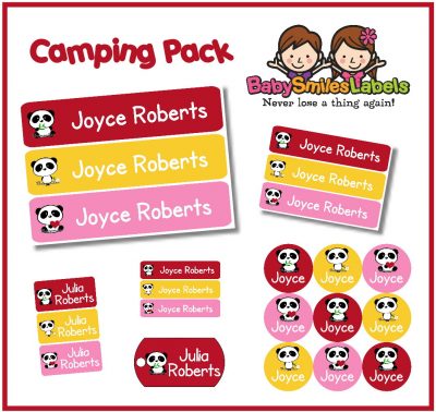 Cutie Panda Camp Labels Pack