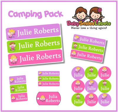 Fairy Girl Camp Labels Pack