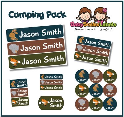 Cute Forest Animals Camp Labels Pack