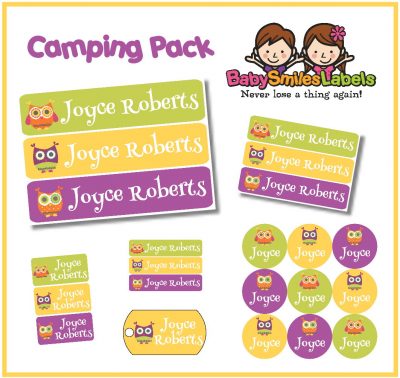 Funky Owl Camp Labels Pack