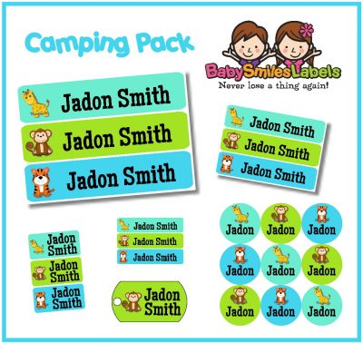 Happy Safari Camp Labels Pack