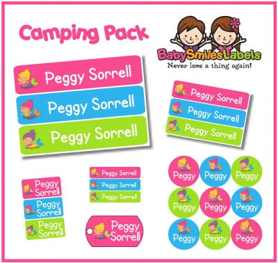 Lil Beautiful Mermaids Camp Labels Pack