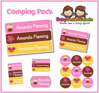 Owl Nature Camp Labels Pack