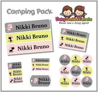 Paris Poodle Camp Labels Pack