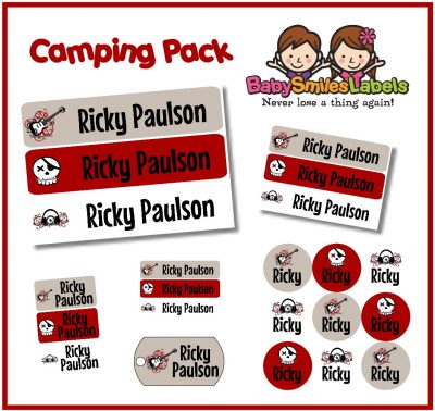 Rock N Roll Camp Labels Pack