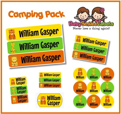 Safari Animals Camp Labels Pack