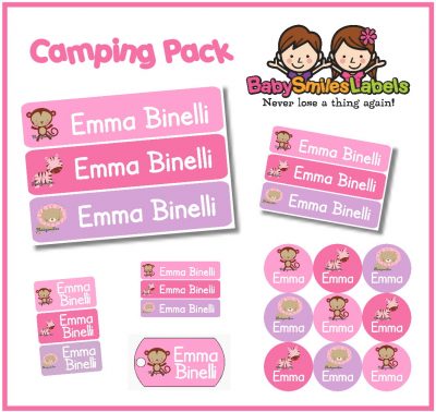 Safari Girl Camp Labels Pack