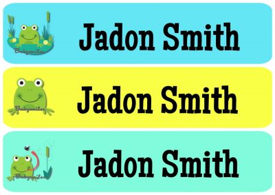 Cute Lil Frog Iron On Clothing Labels