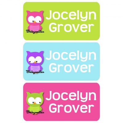 Cute Owl Girl Clothing Tag Labels