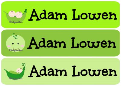 Cute Peas Rectangle Personalized Name Labels