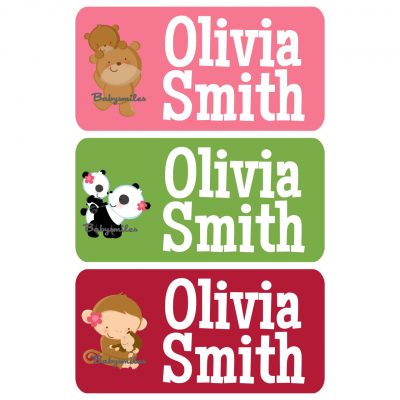 Cutie Animal Family Clothing Tag Labels