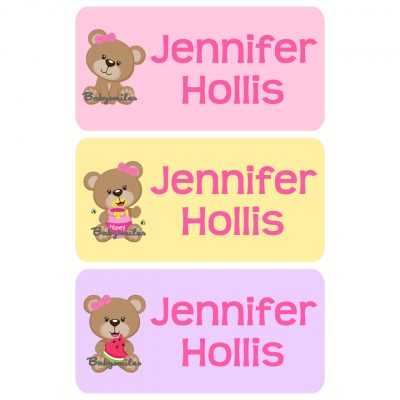 Cutie Bear Clothing Tag Labels