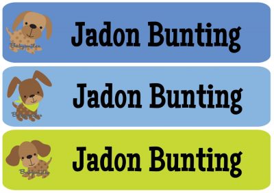 Cutie Dog Boy Iron On Clothing Labels