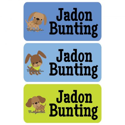 Cutie Dog Boy Clothing Tag Labels 