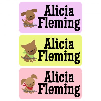 Cutie Dog Girl Clothing Tag Labels