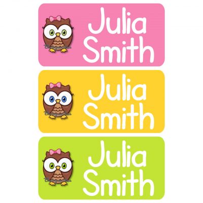 Cutie Owl Clothing Tag Labels
