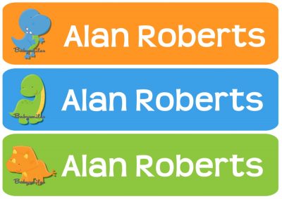 Adorable Dinosaurs Iron On Clothing Labels