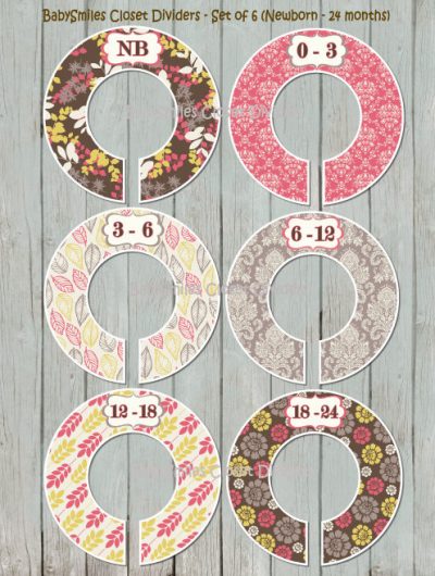 Custom Closet Dividers - Newborn to 24 Months - Beautiful Patterns 102
