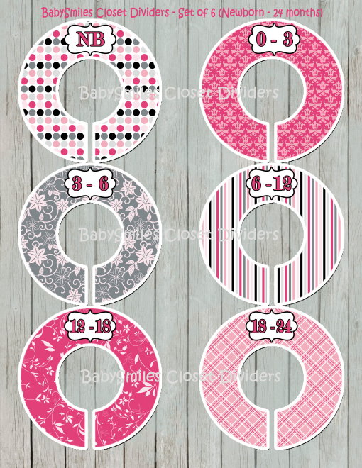 Custom Closet Dividers - Newborn to 24 Months - Ooh-La-La 127