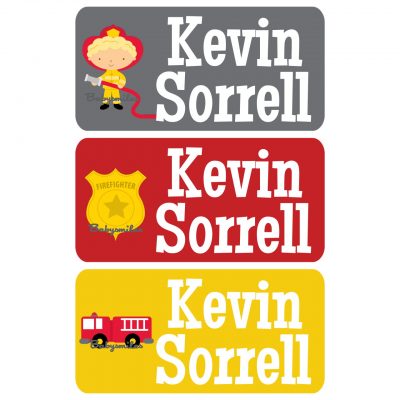 Firefighter Hero Clothing Tag Labels