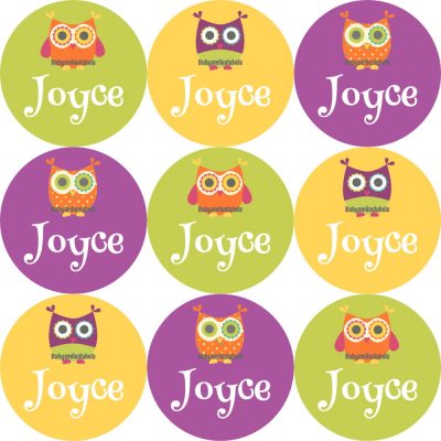 Funky Owl Shoe Label