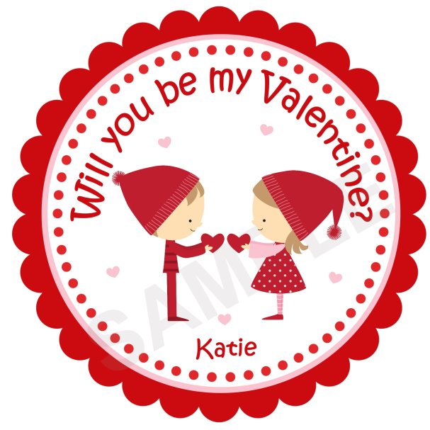 Valentine's Day Giving Personalized Stickers