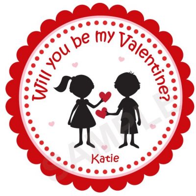 Valentine's Day Kids Personalized Stickers