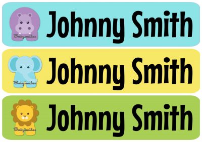 Jungle Friends Rectangle Personalized Name Labels