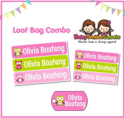 Adorable Owl Girl Loot Bag Combo