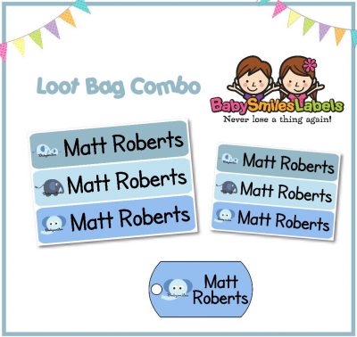 Baby Blue Elephant Loot Bag Combo